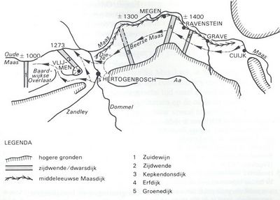 Het stelsel van de Beerse Maas bij ’s-Hertogenbosch.