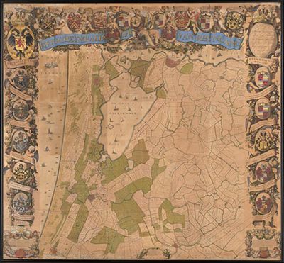 Kaart van het Hoogheemraadschap Rijnland, 1647.