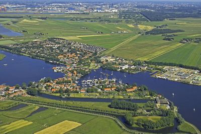 Luchtfoto van Spaarnwoude en Fort Spaarndammerdijk.