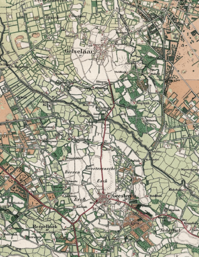 Fragment van de Militair Topografische kaart rond 1925