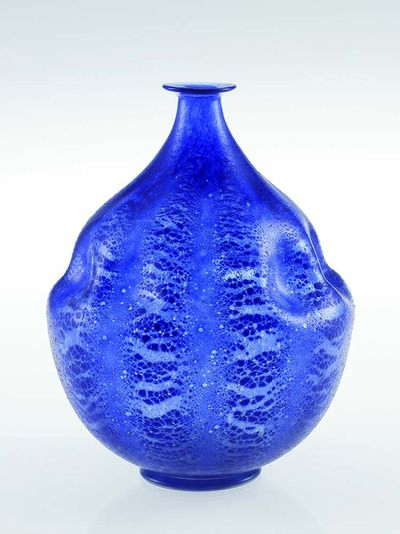 Andries Copier, Unica in blauw M1, 1926-1927, geblazen glas, 22 cm
