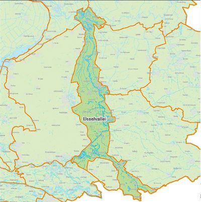 Kaart van IJsselvallei.