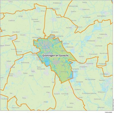 Kaart van Groningen en Gorecht