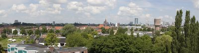 Stadsaanzicht en skyline van Utrecht.
