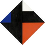 img-thumbnail alt=J.J.M. Ongenae, Rood blauw (1959), olieverf op board, 112 x 113 cm