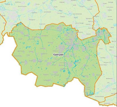 Kaart van Eindhoven en De Kempen.