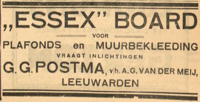 Advertentie van Essexboard, Leeuwarder Courant 1928