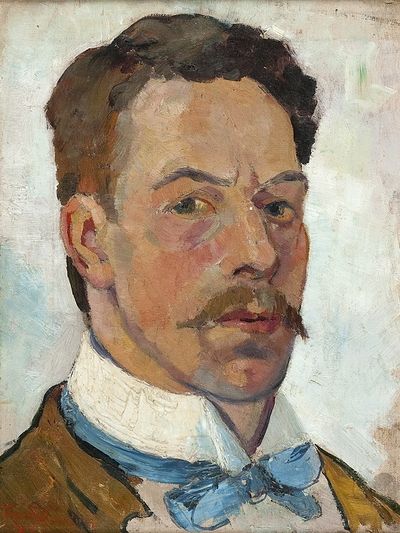 T. van Doesburg, Zelfportret (1913), olieverf op doek, 40,5 x 30,5 cm.