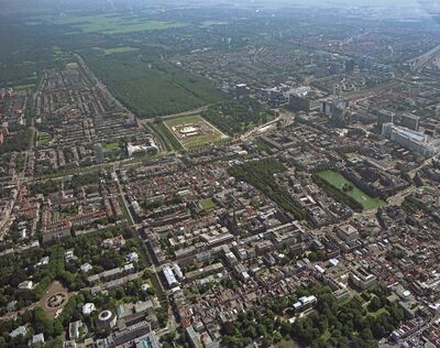 Luchtfoto van Den Haag.
